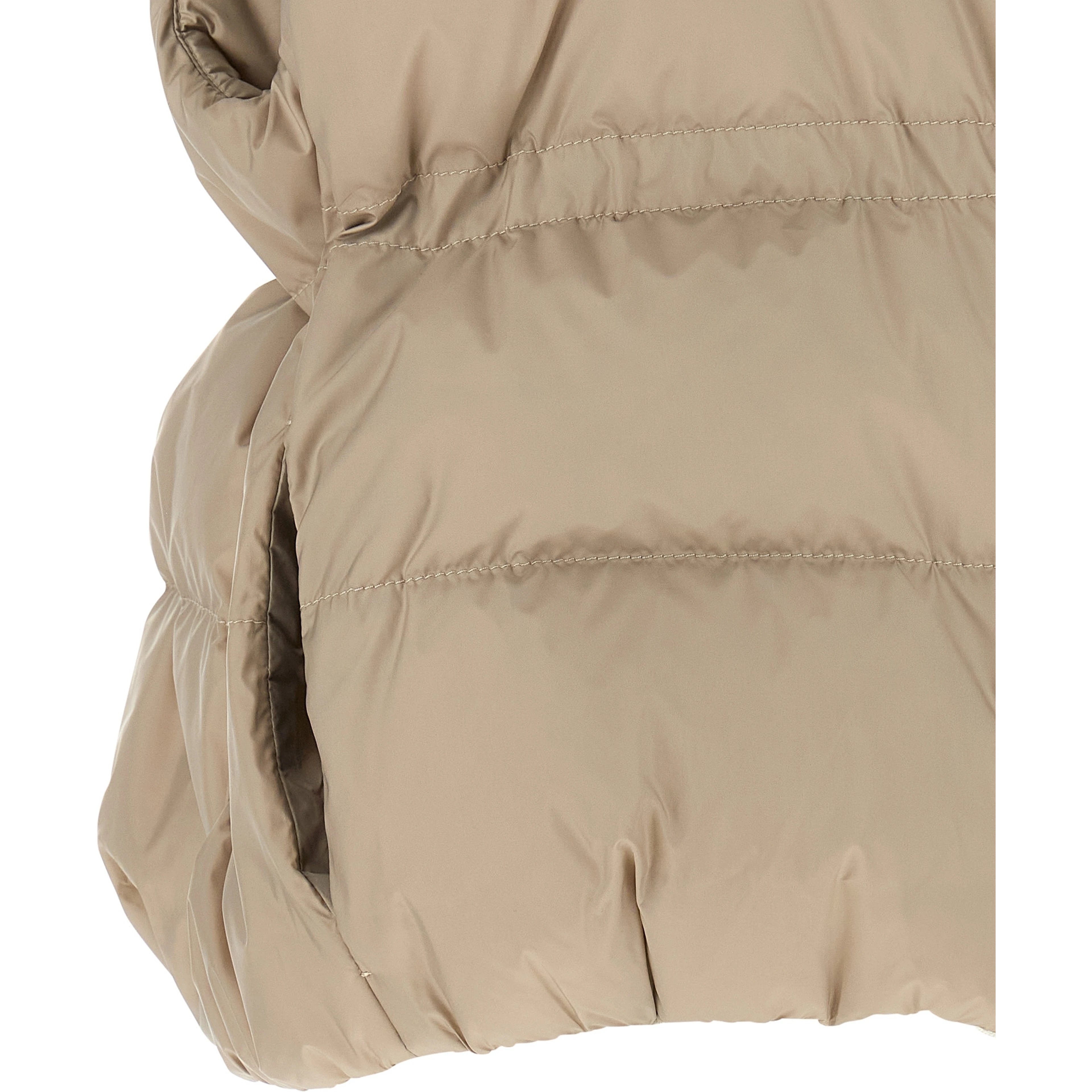 Gray Polyester Sleeveless Jacket
