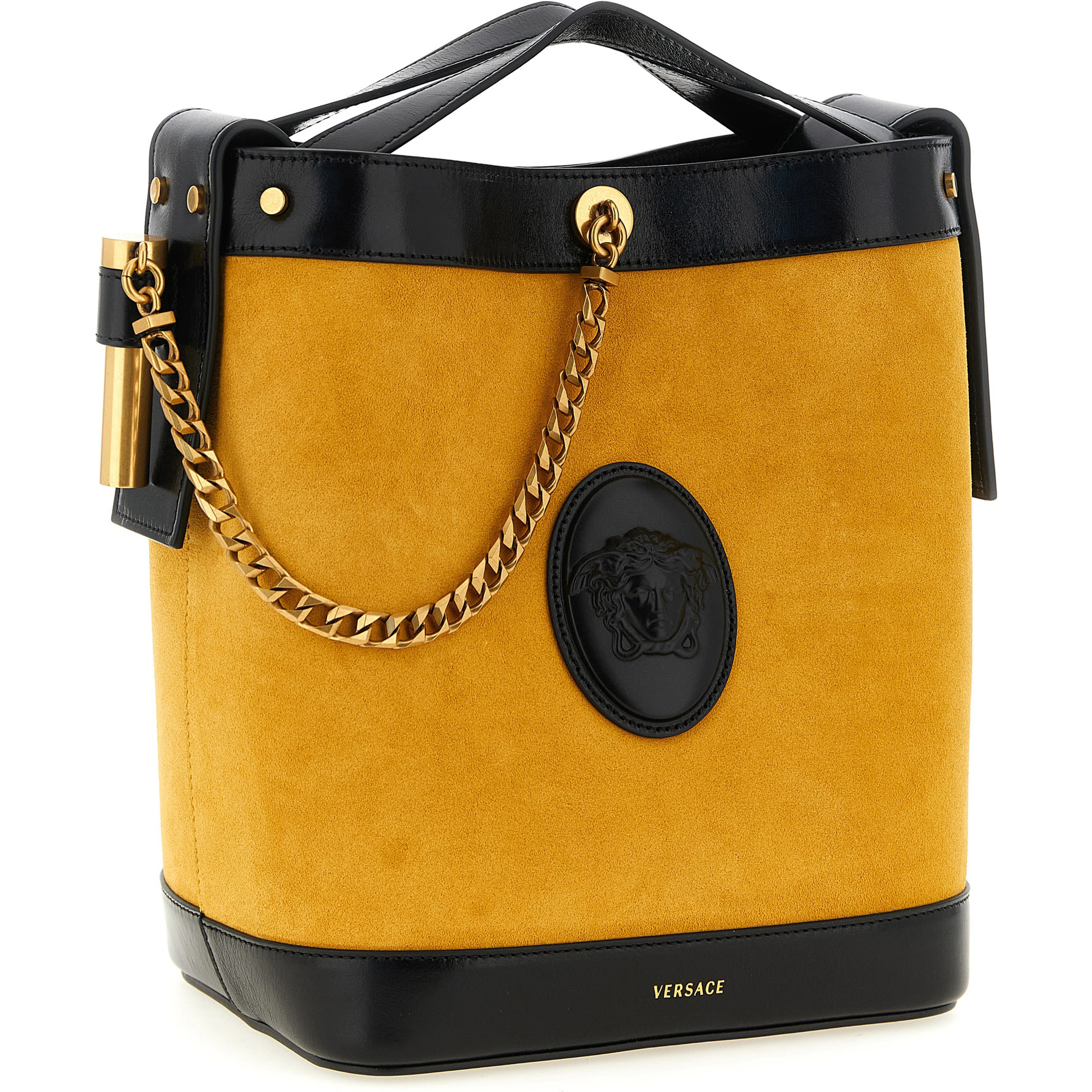 Bicolor Calfskin Shoulder Bag