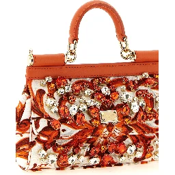Orange Cotton Handbag