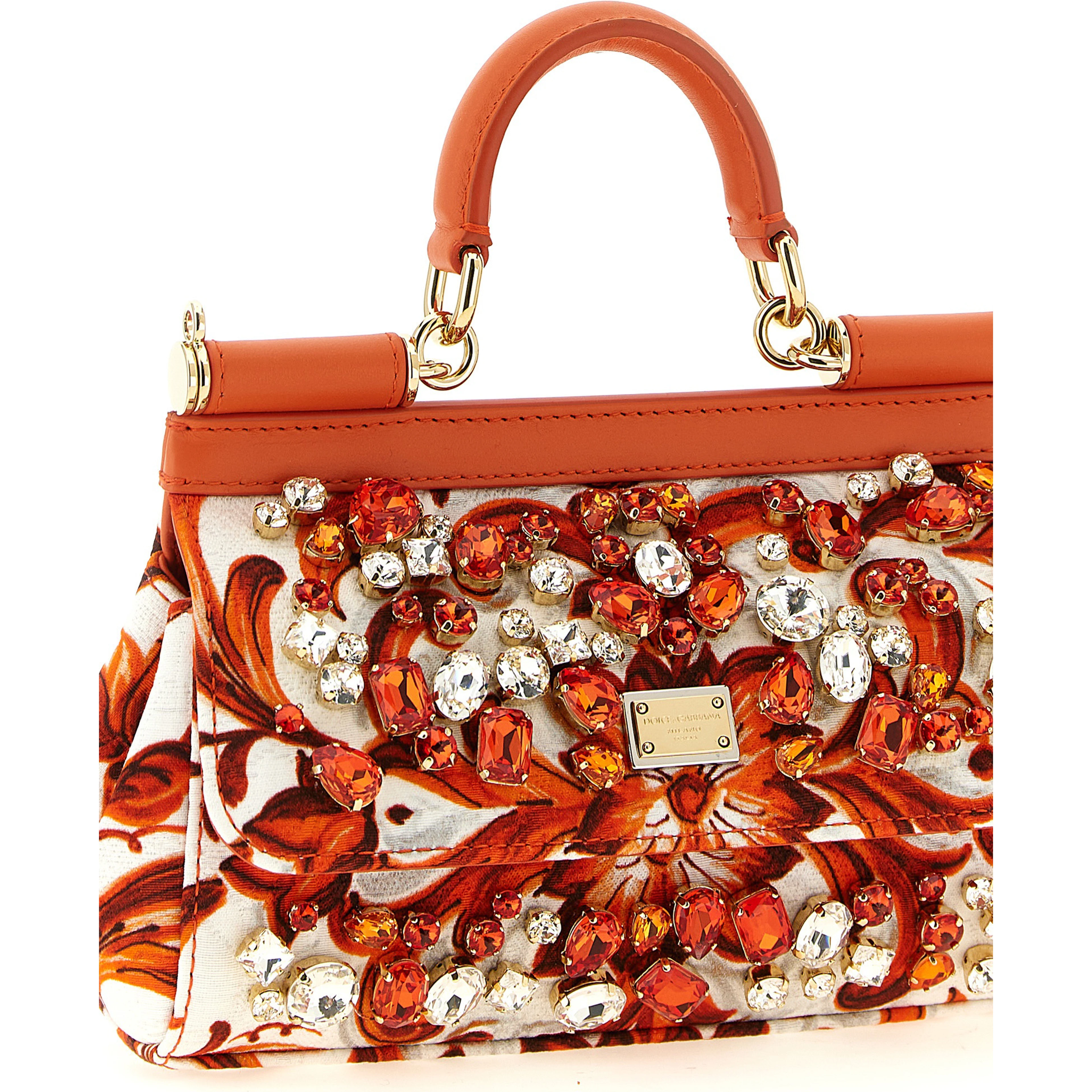 Orange Cotton Handbag