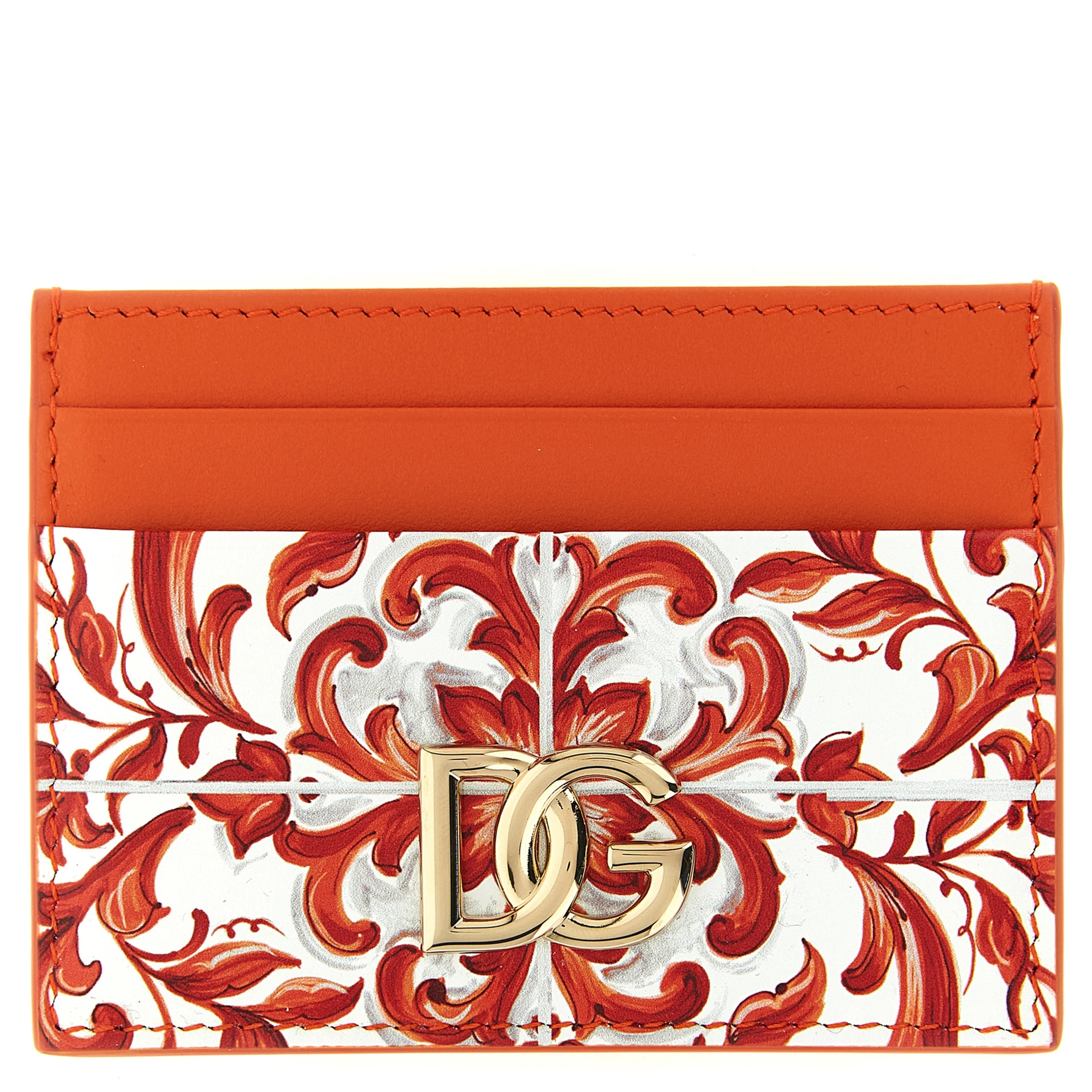 Orange Calfskin Cardholder