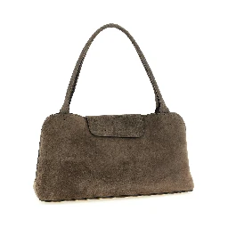 Brown Calfskin Shoulder Bag