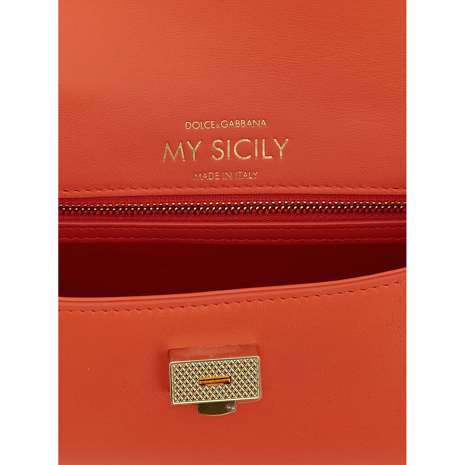 Orange Calfskin Handbag