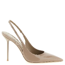 Beige Calfskin High Heel Pumps