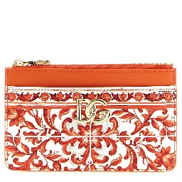 Orange Calfskin Cardholder