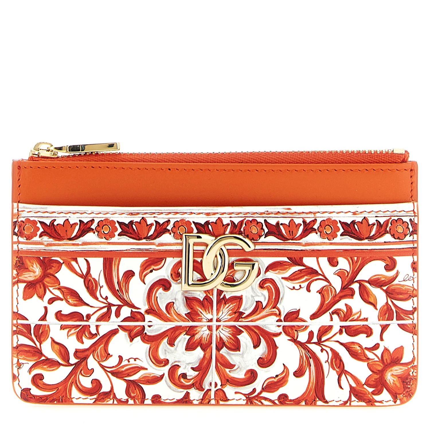 Orange Calfskin Cardholder