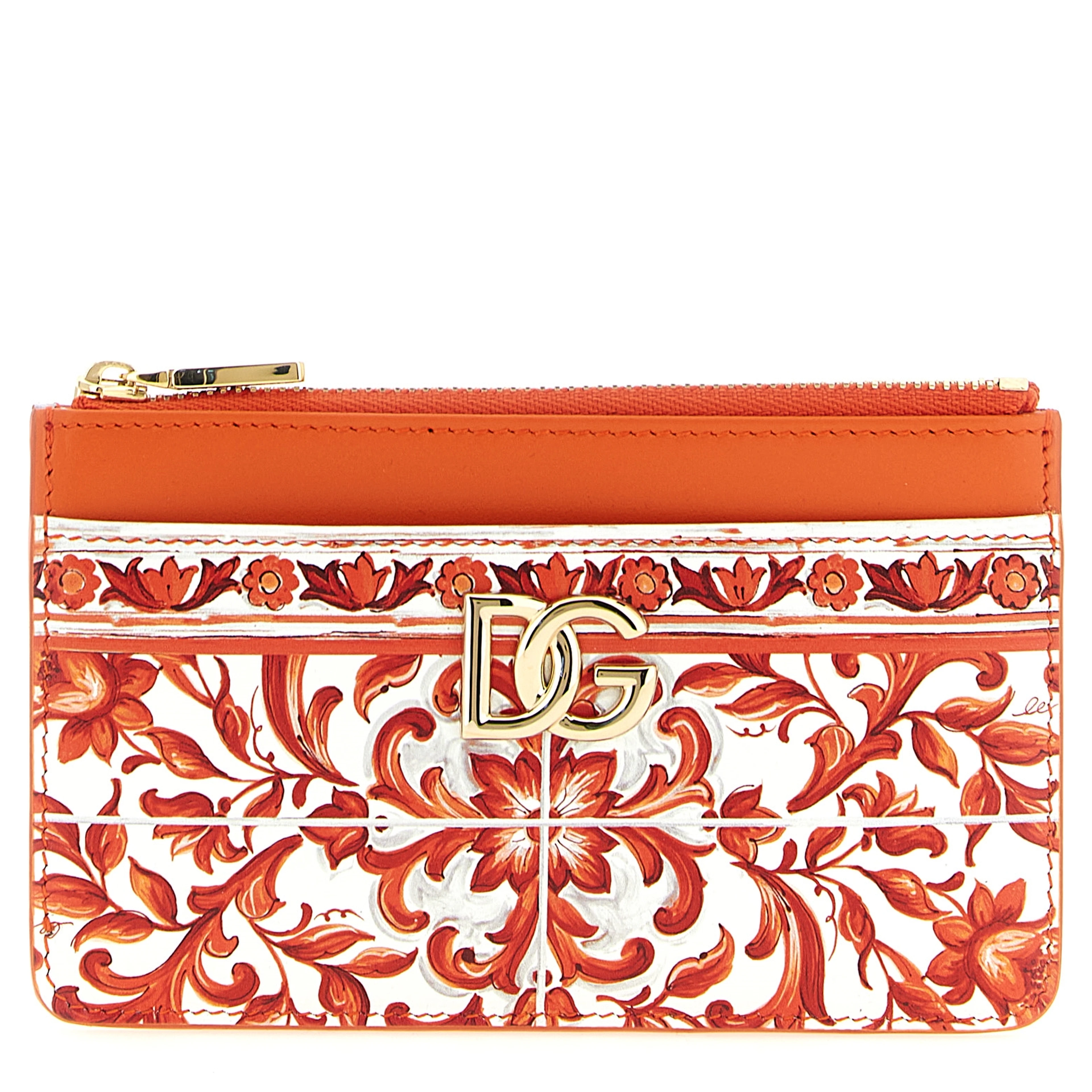 Orange Calfskin Cardholder