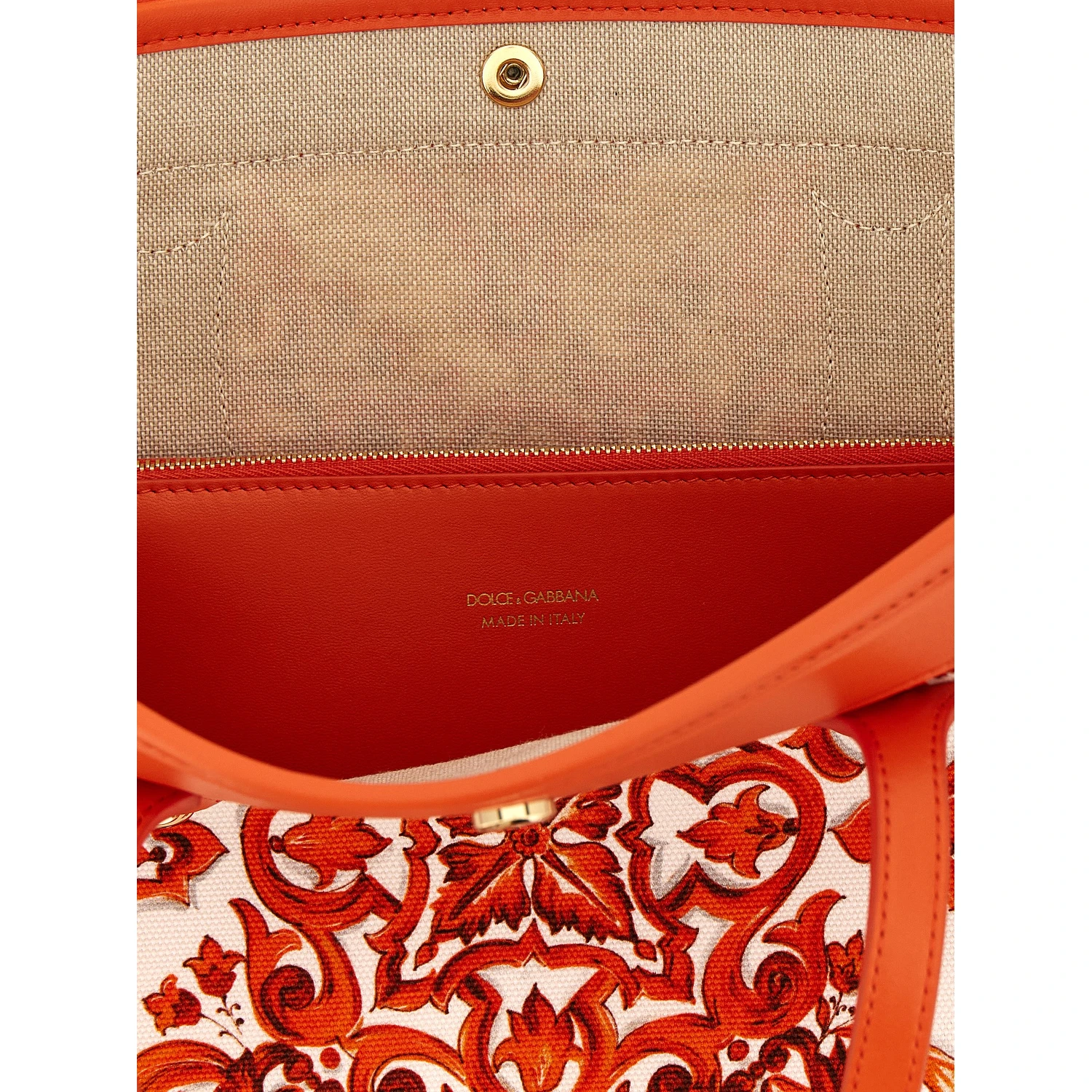 Orange Cotton Tote Bag