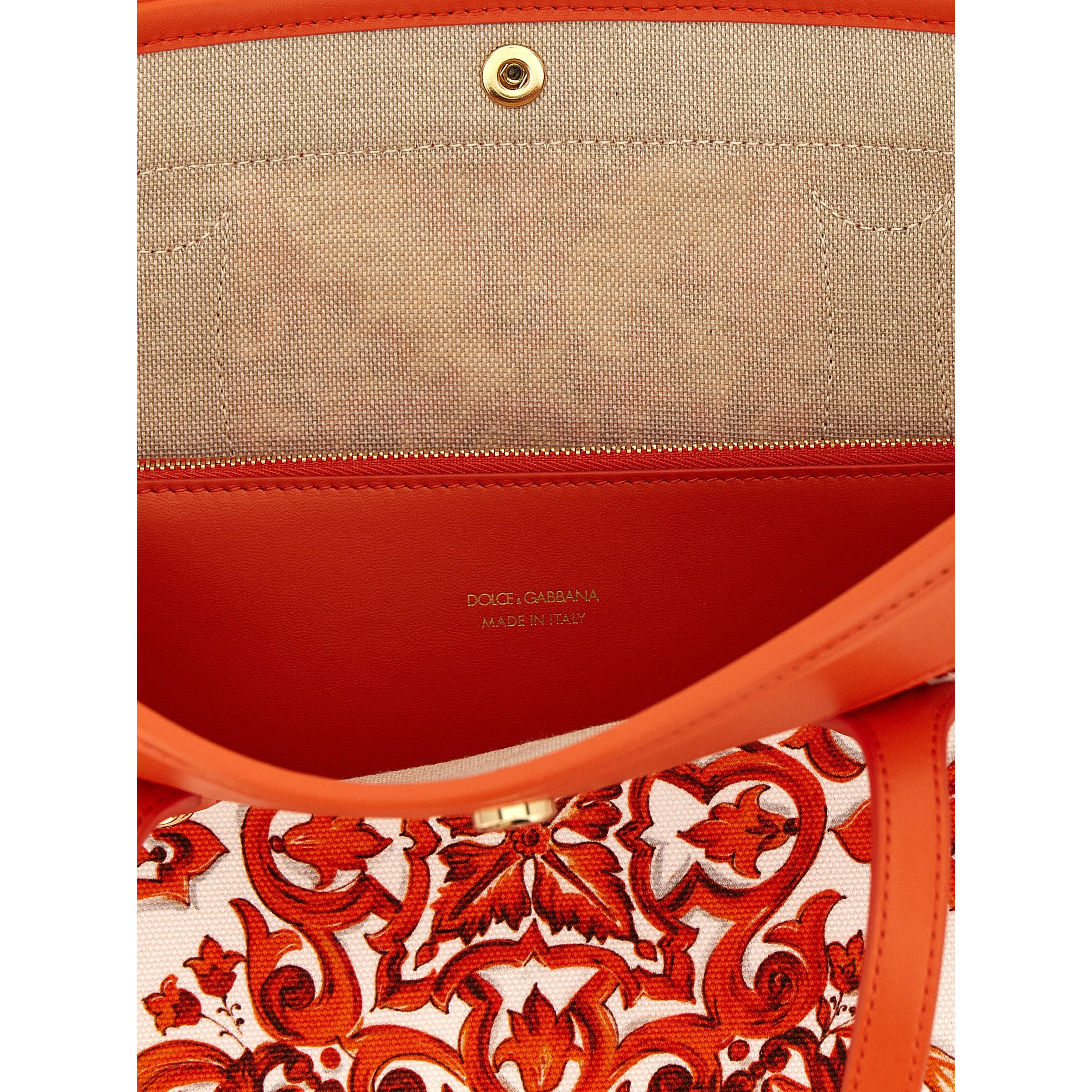 Orange Cotton Tote Bag
