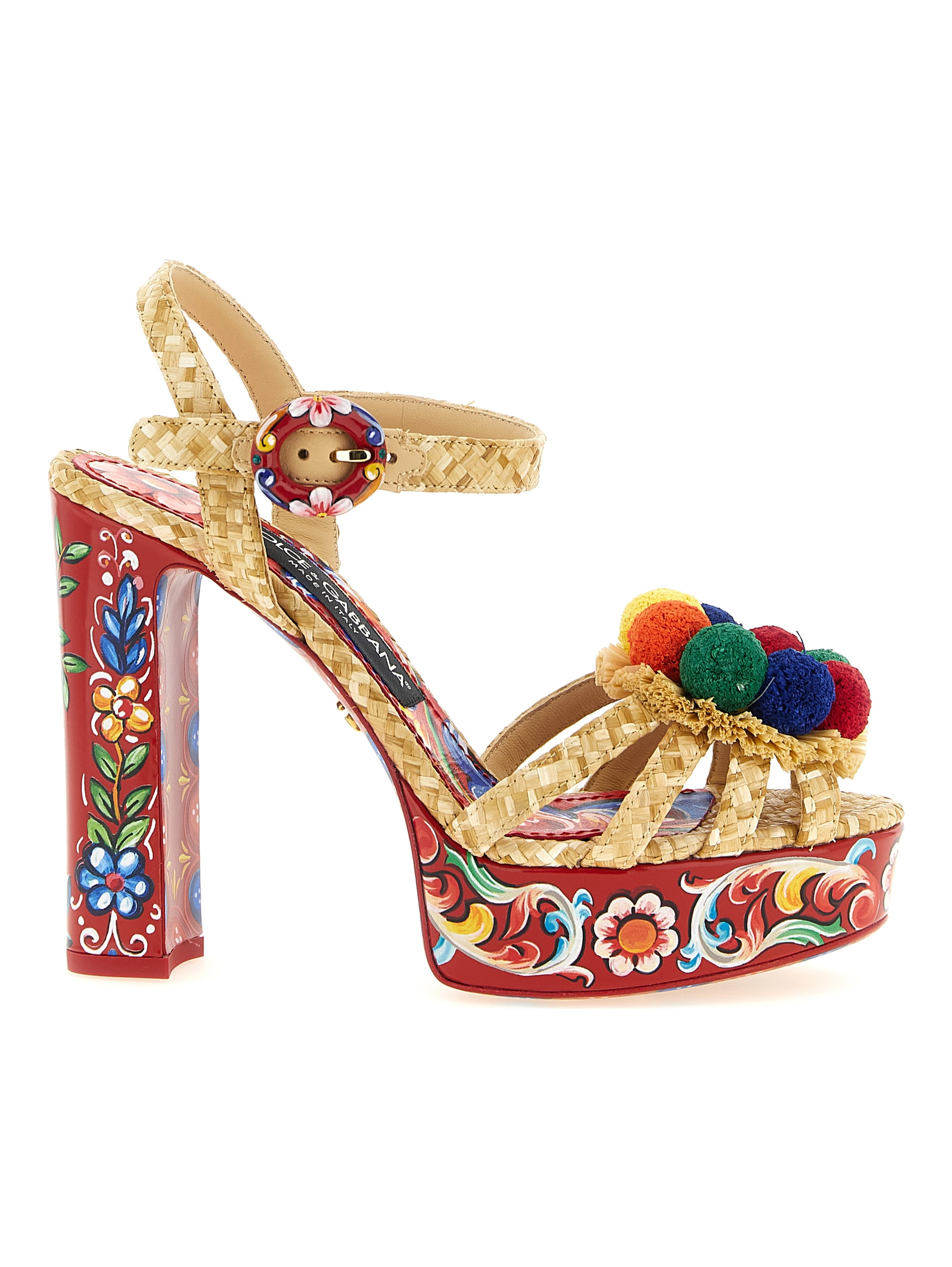 Multicolor Viscose Stiletto Heel Sandals