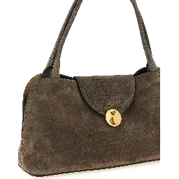 Brown Calfskin Shoulder Bag