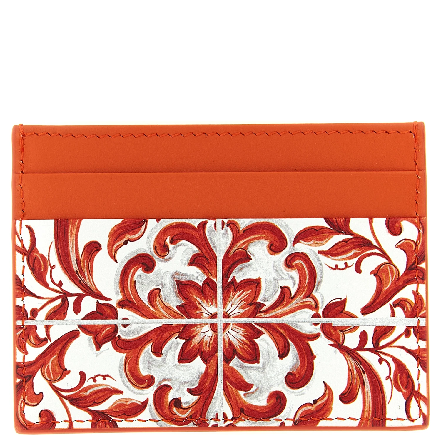 Orange Calfskin Cardholder