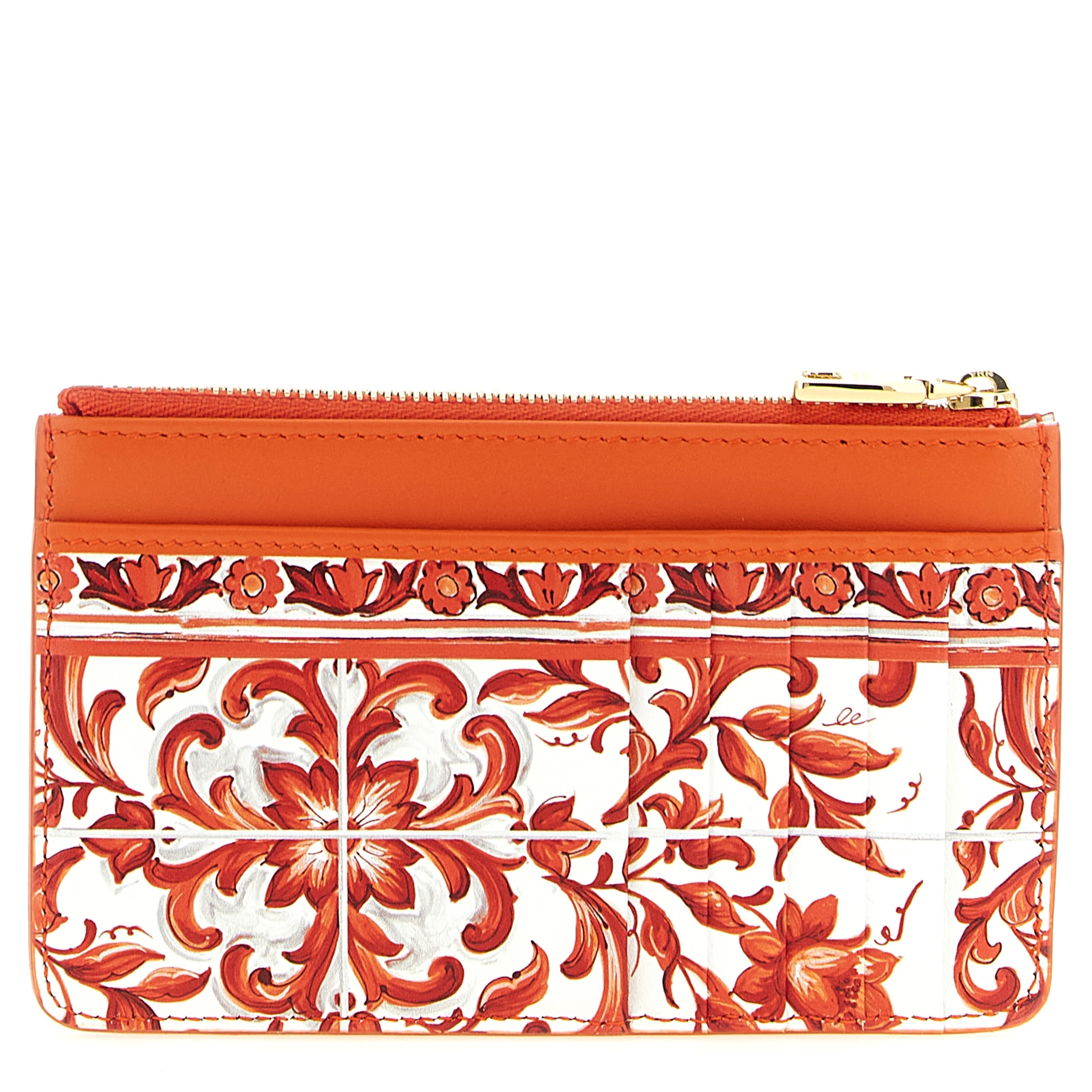 Orange Calfskin Cardholder
