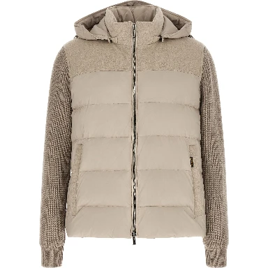 Beige Wool Full-Length Jacket