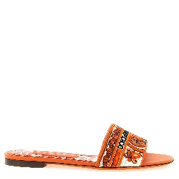 Orange Cotton Slides