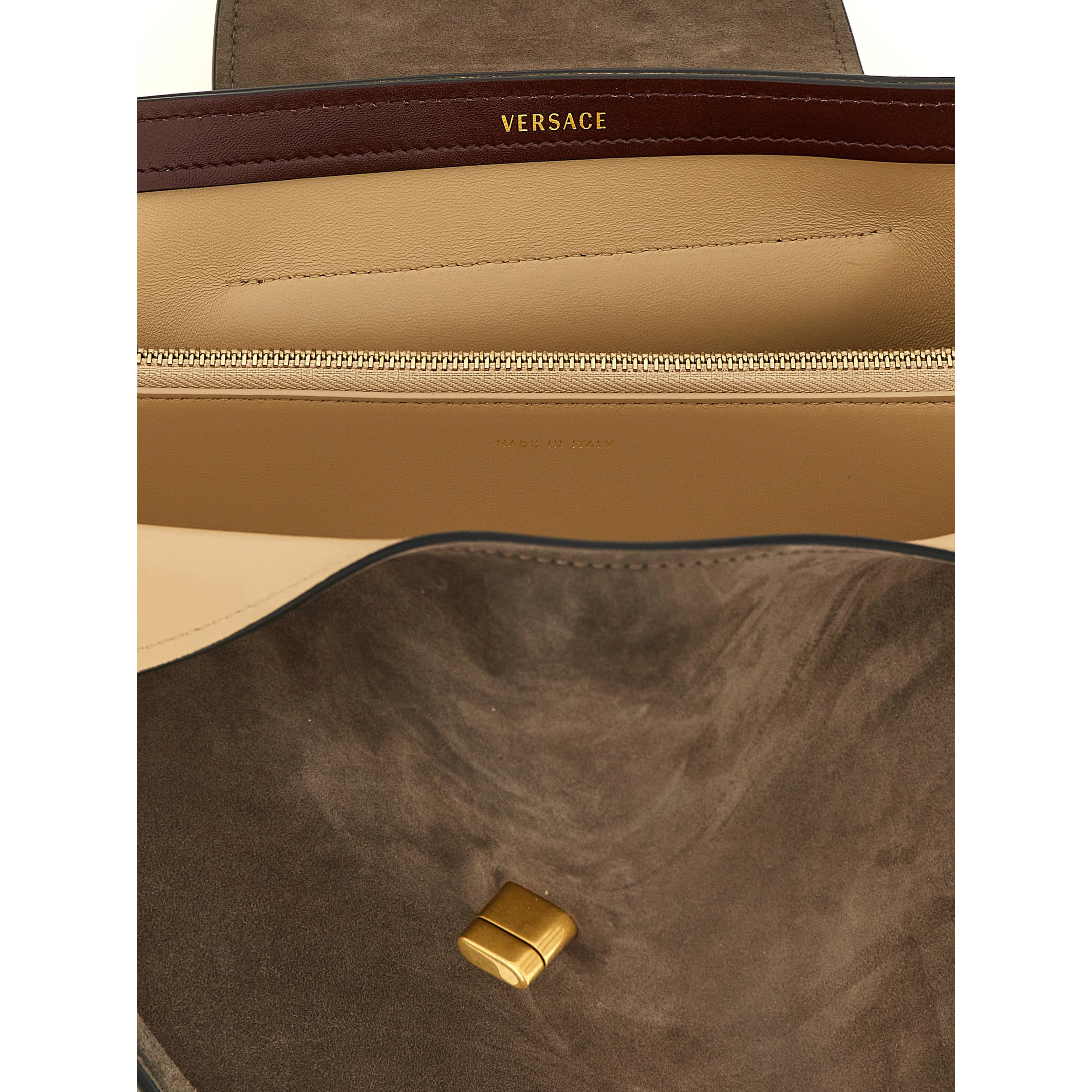 Brown Calfskin Shoulder Bag