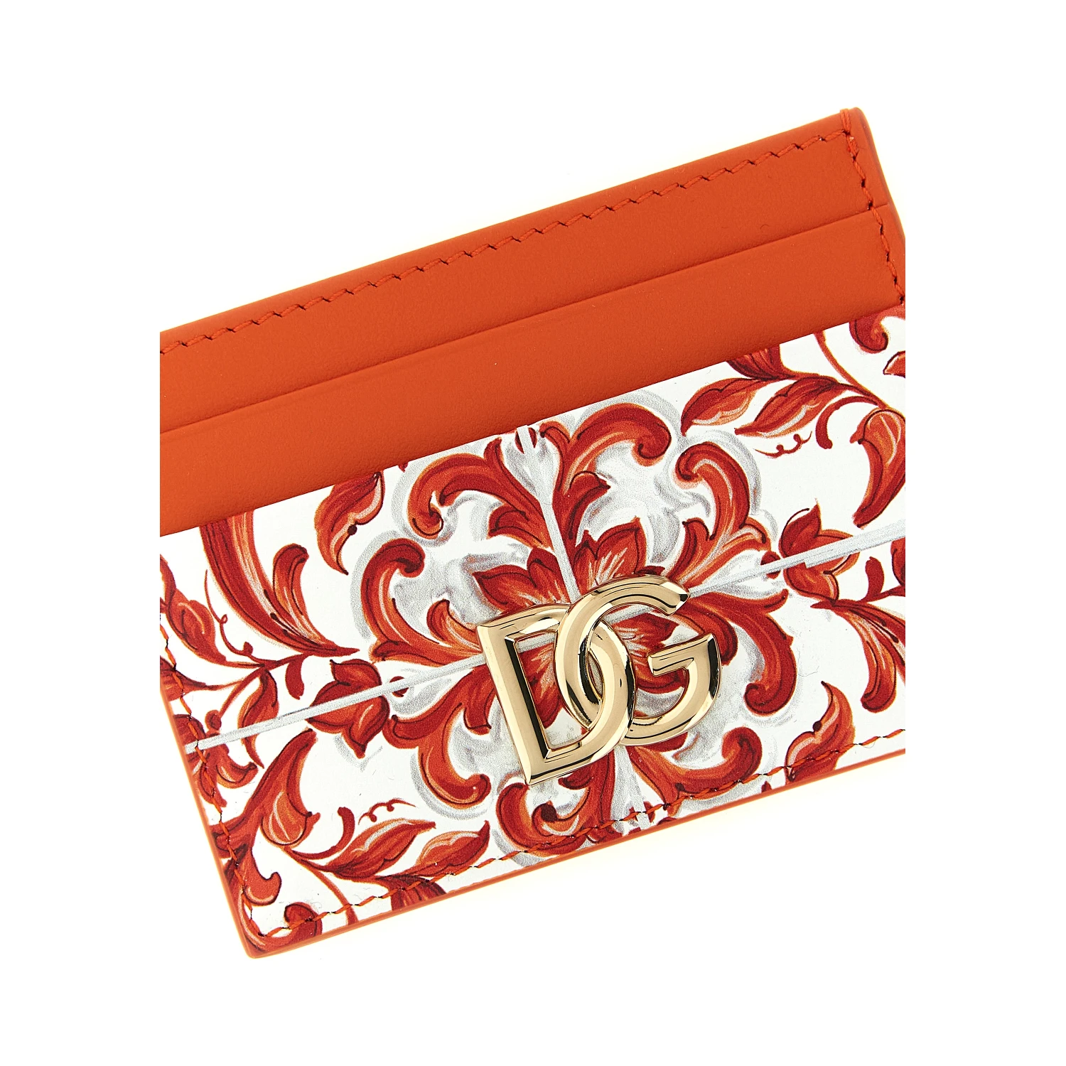 Orange Calfskin Cardholder