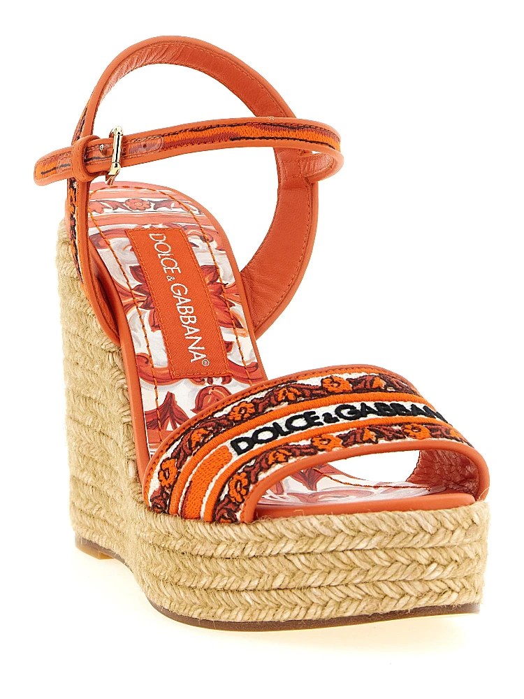 Orange Cotton Wedge Sandals alternative