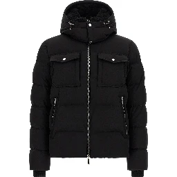 Black Wool Bomber