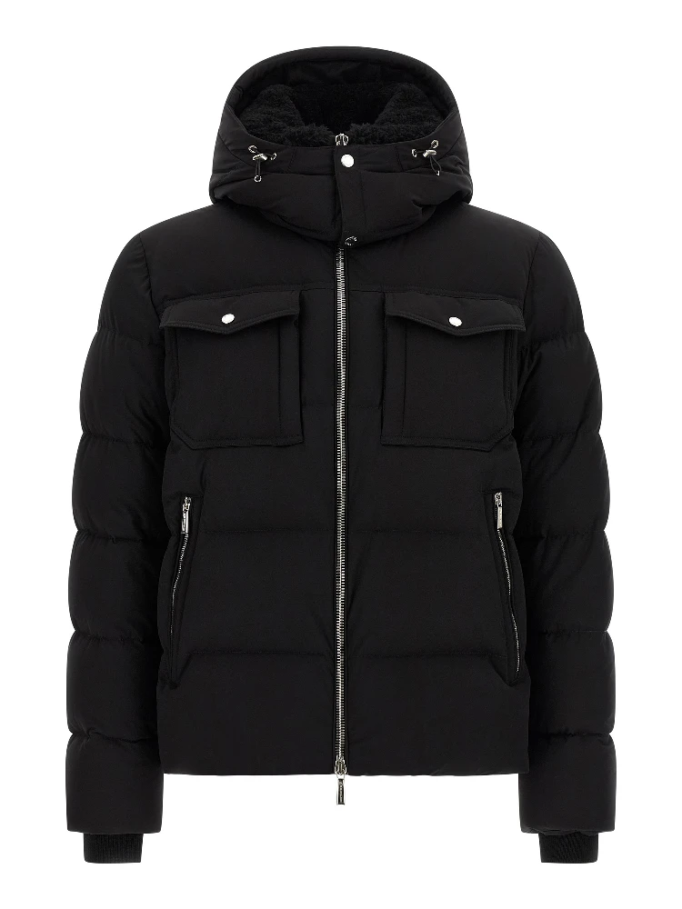 Black Wool Bomber