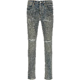 Blue Cotton Slim Fit Jeans