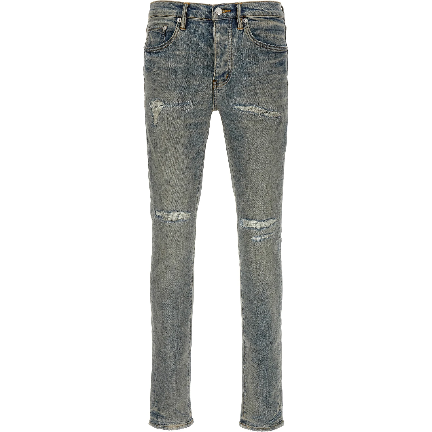 Blue Cotton Slim Fit Jeans