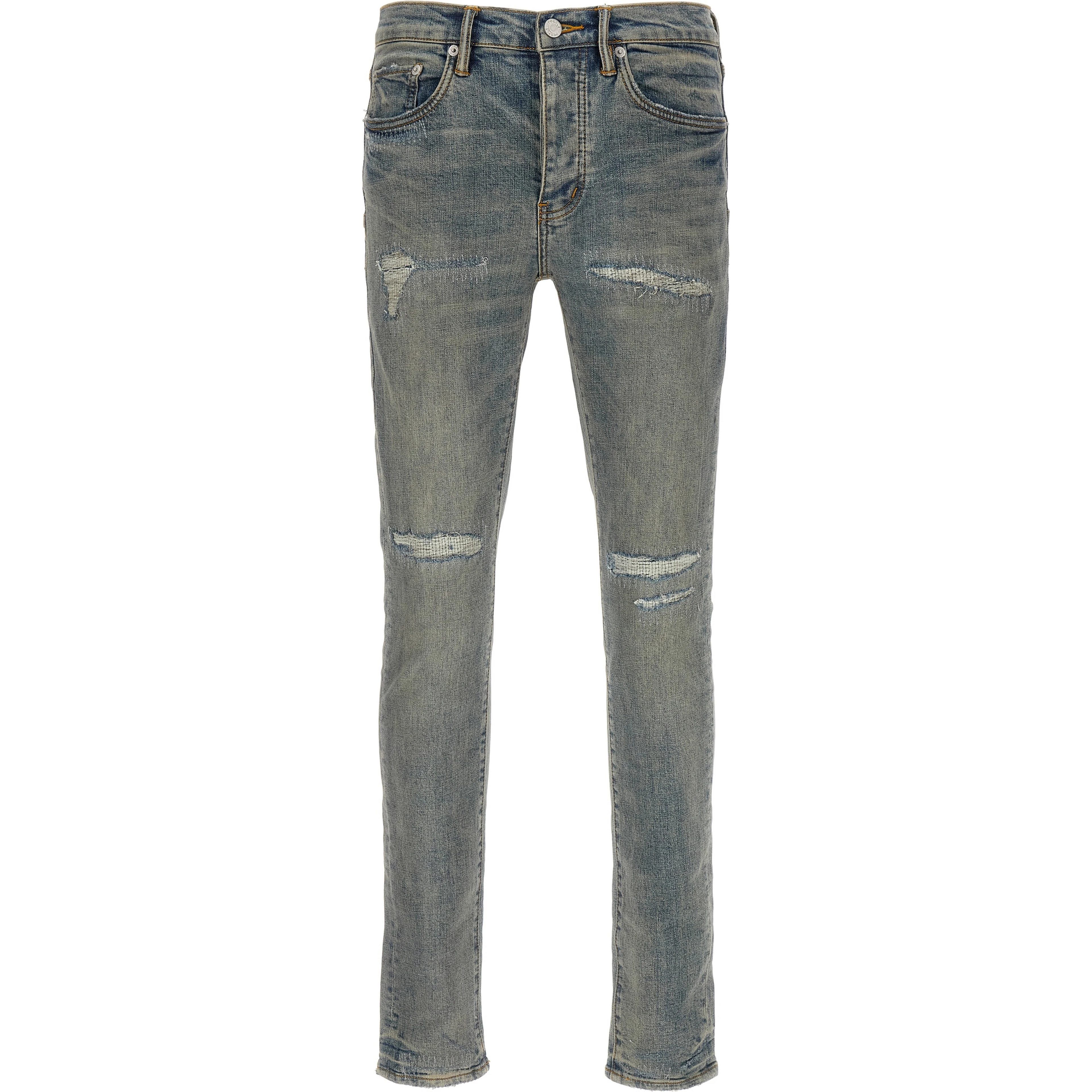 Blue Cotton Slim Fit Jeans