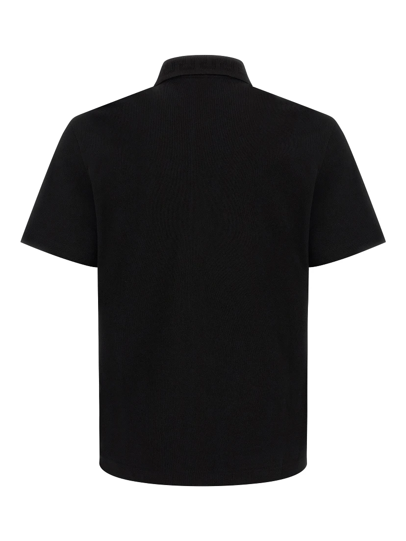 Black Cotton Polo Shirt