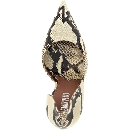 Beige Calfskin High Heel Pumps