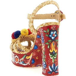 Multicolor Viscose Stiletto Heel Sandals