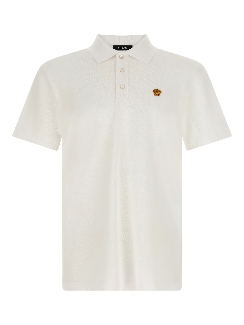 White Cotton Polo Shirt