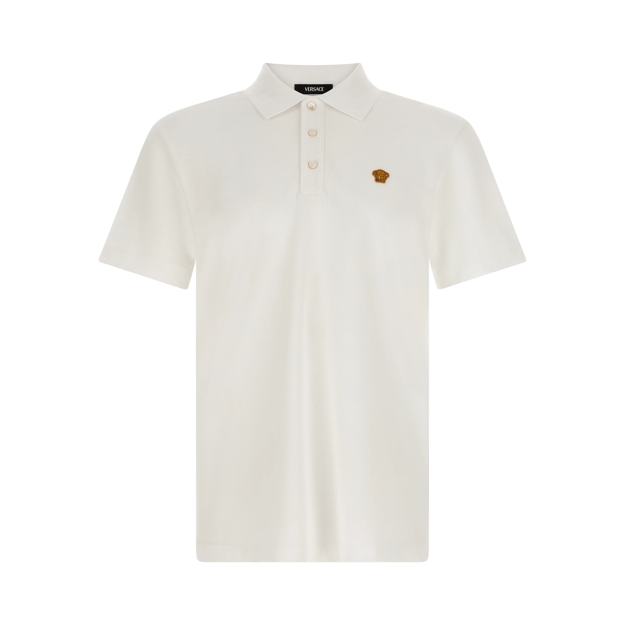 White Cotton Polo Shirt