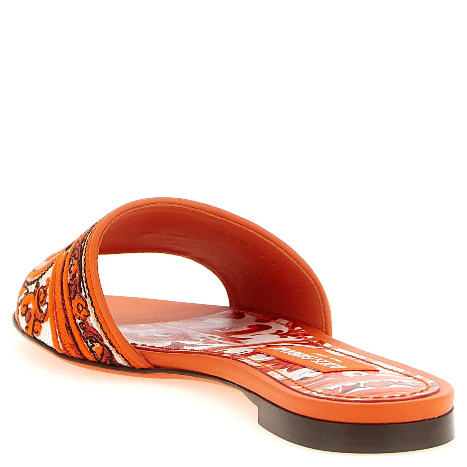 Orange Cotton Slides