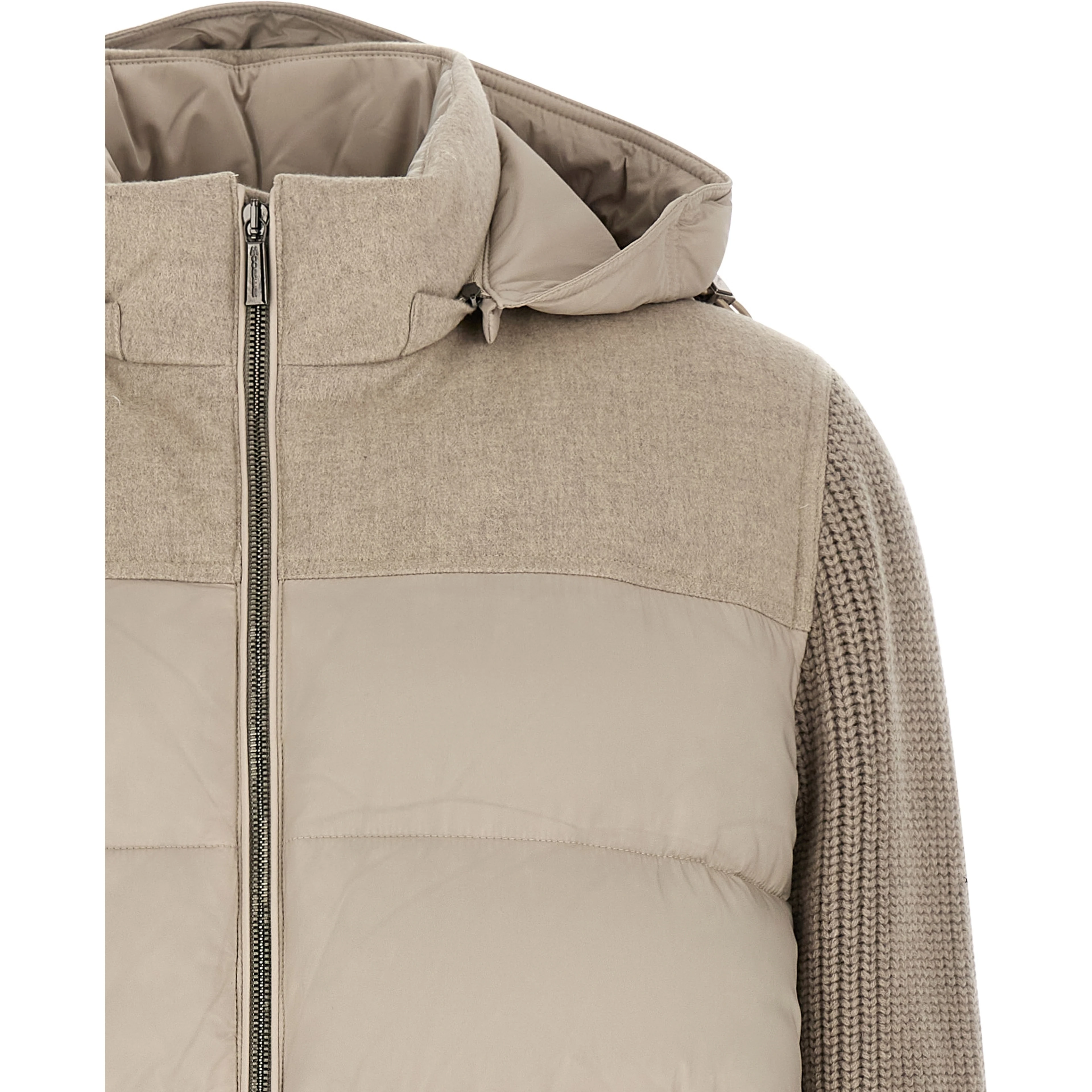 Beige Wool Full-Length Jacket