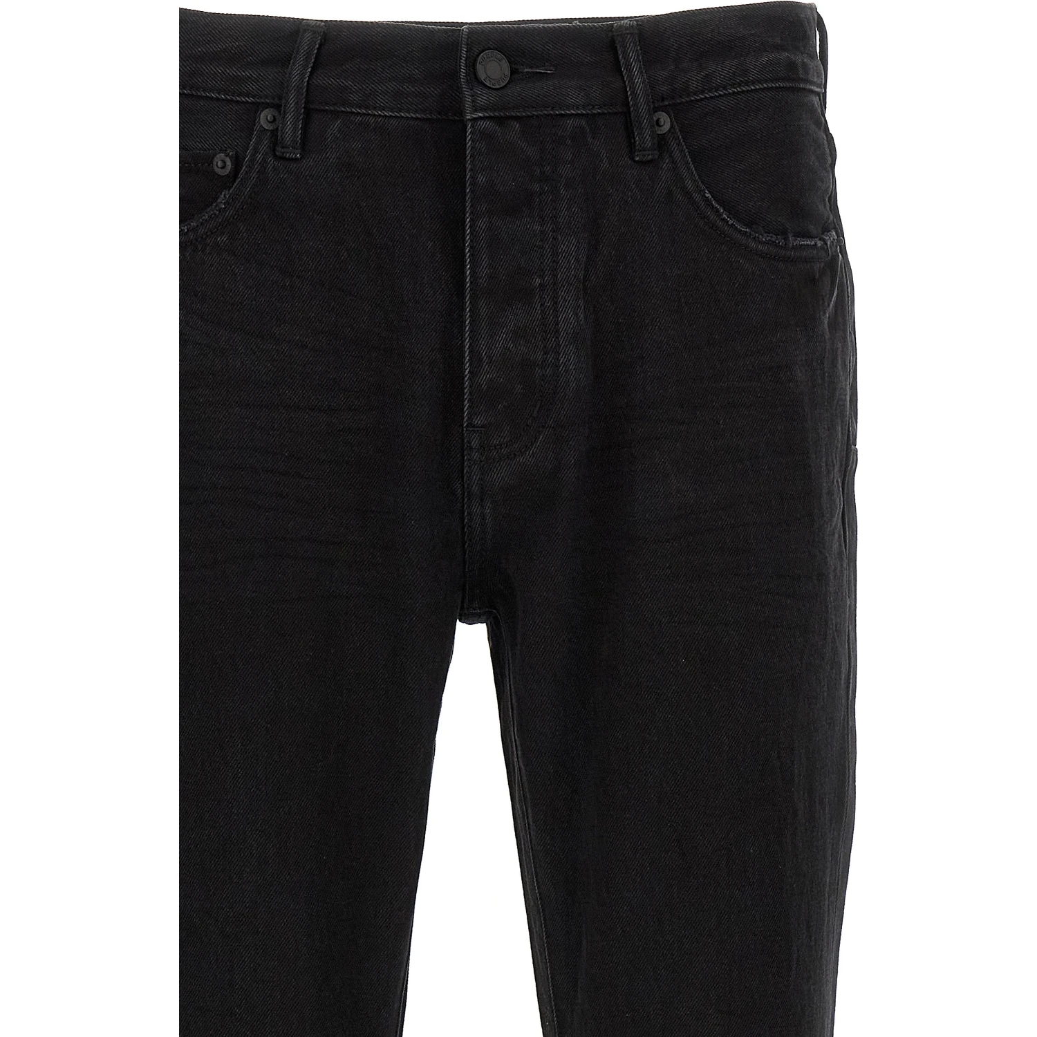 Black Cotton Flared Jeans