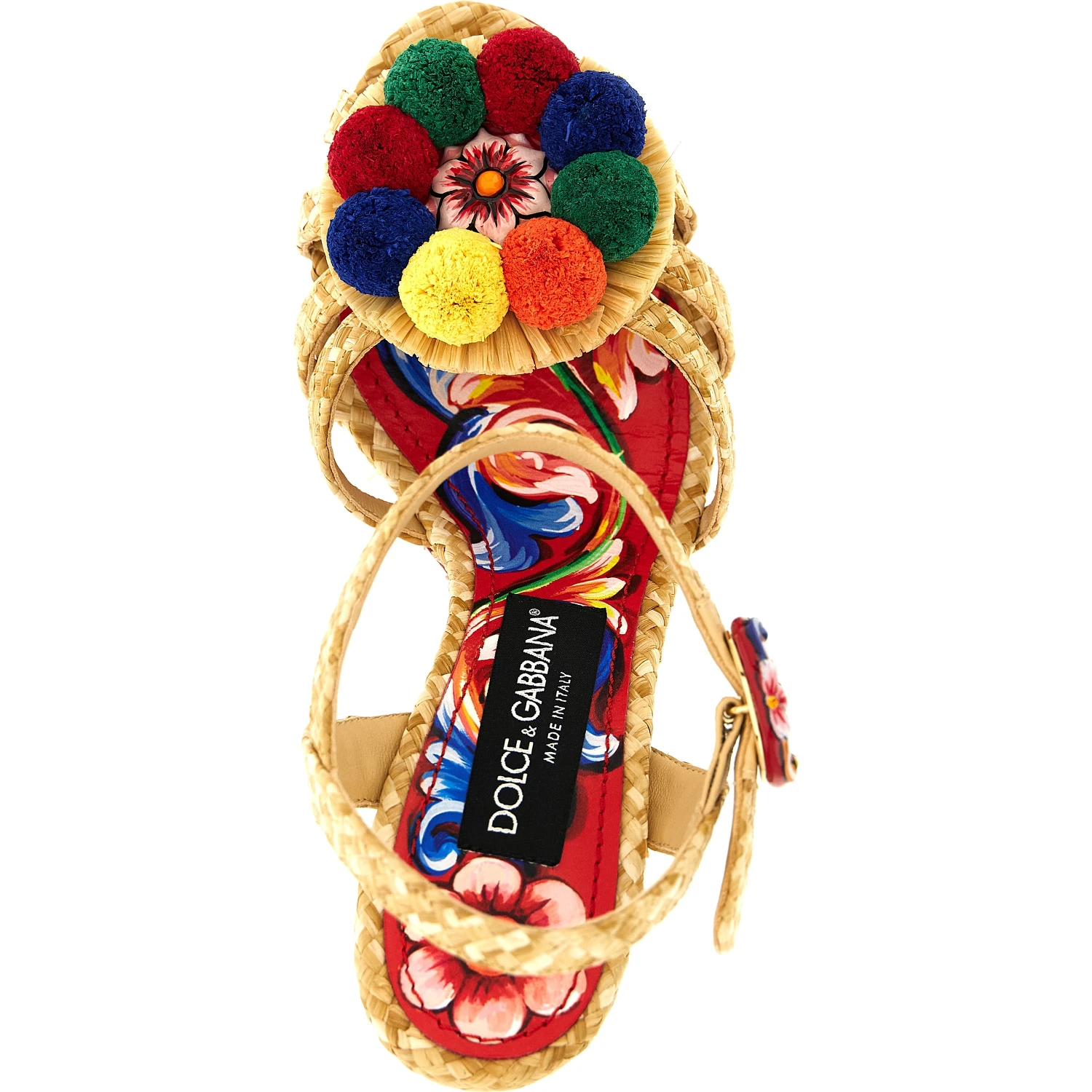 Multicolor Viscose Stiletto Heel Sandals
