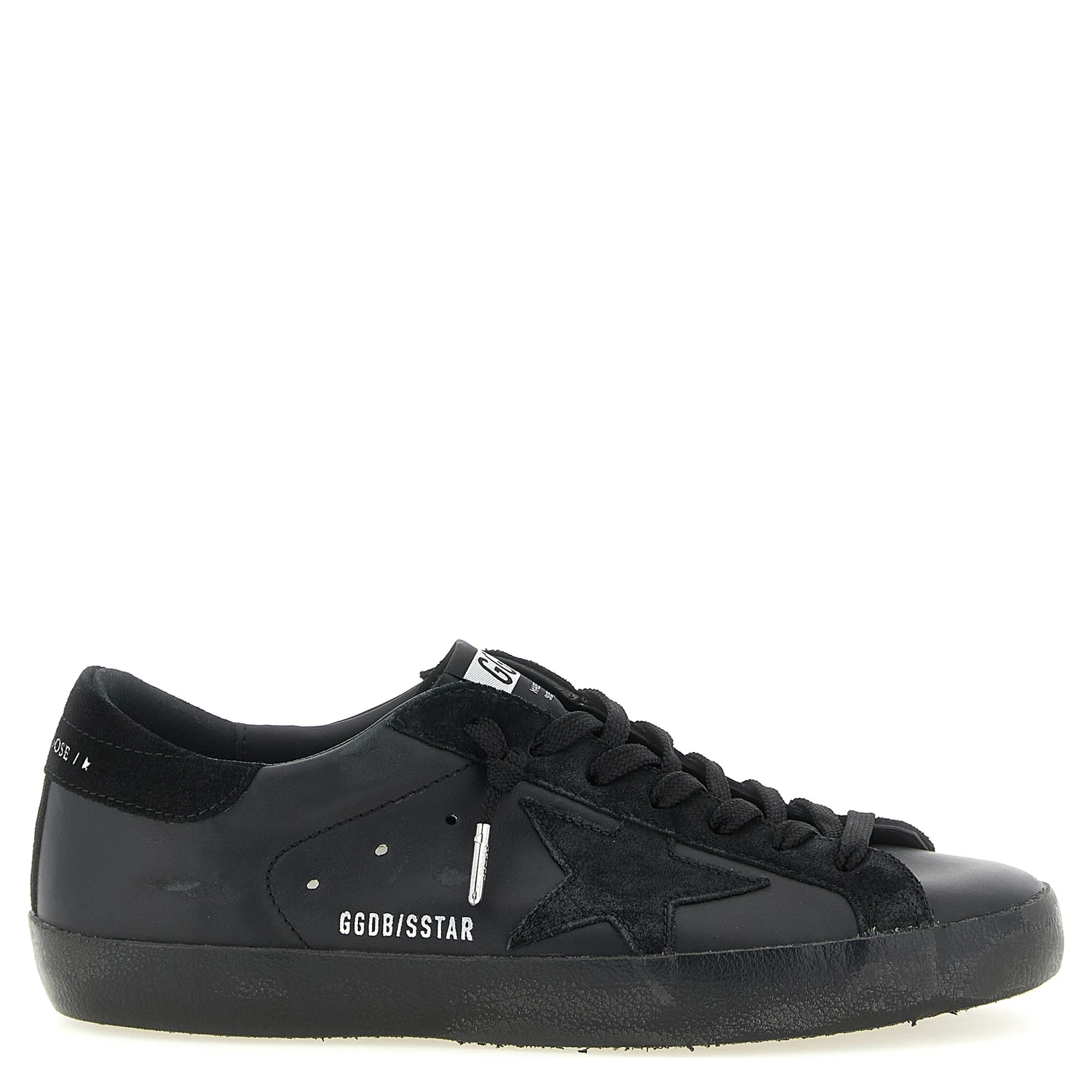 Black Cowhide Low Top Sneakers