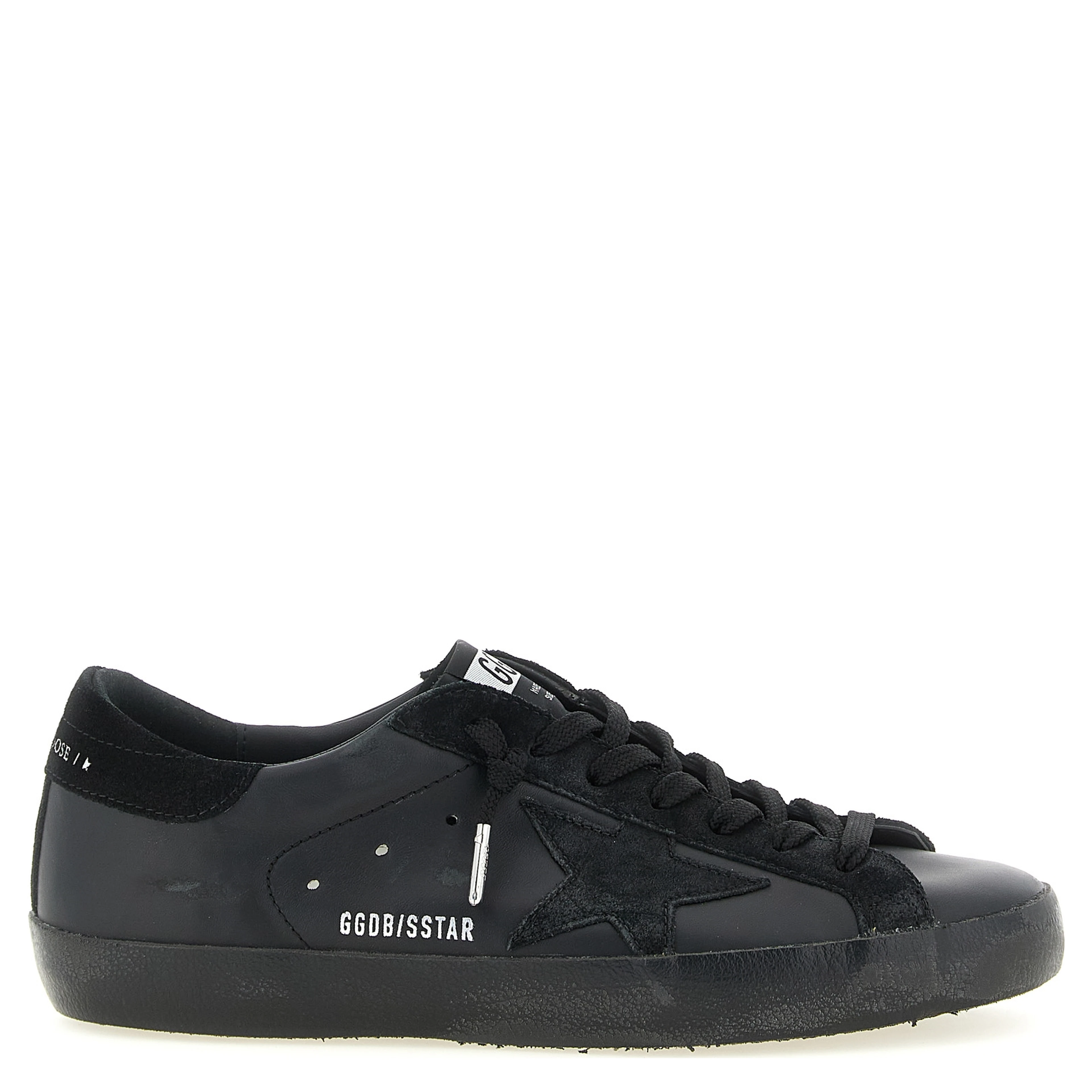 Black Cowhide Low Top Sneakers