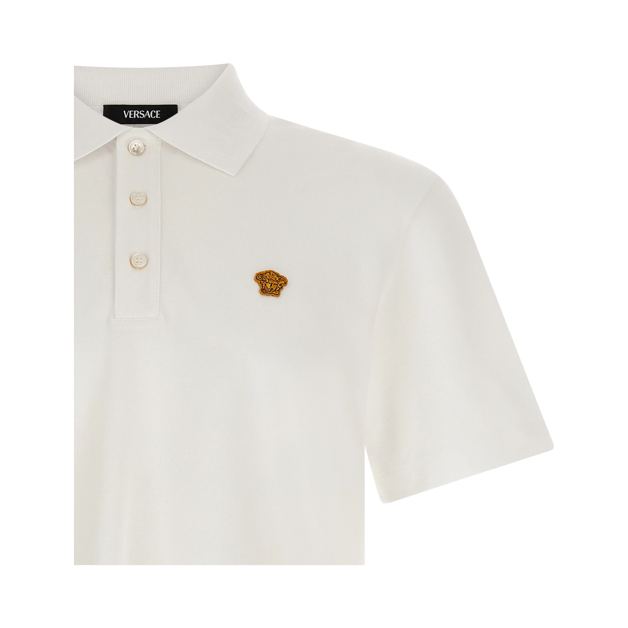 White Cotton Polo Shirt