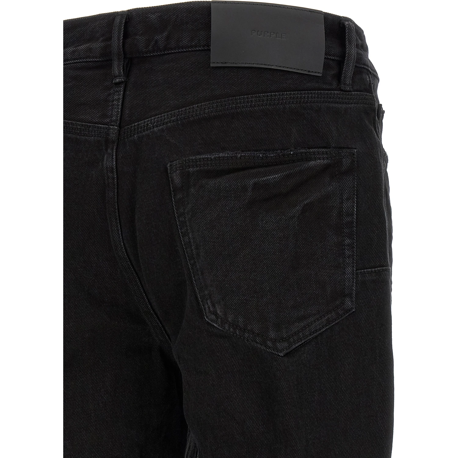 Black Cotton Flared Jeans