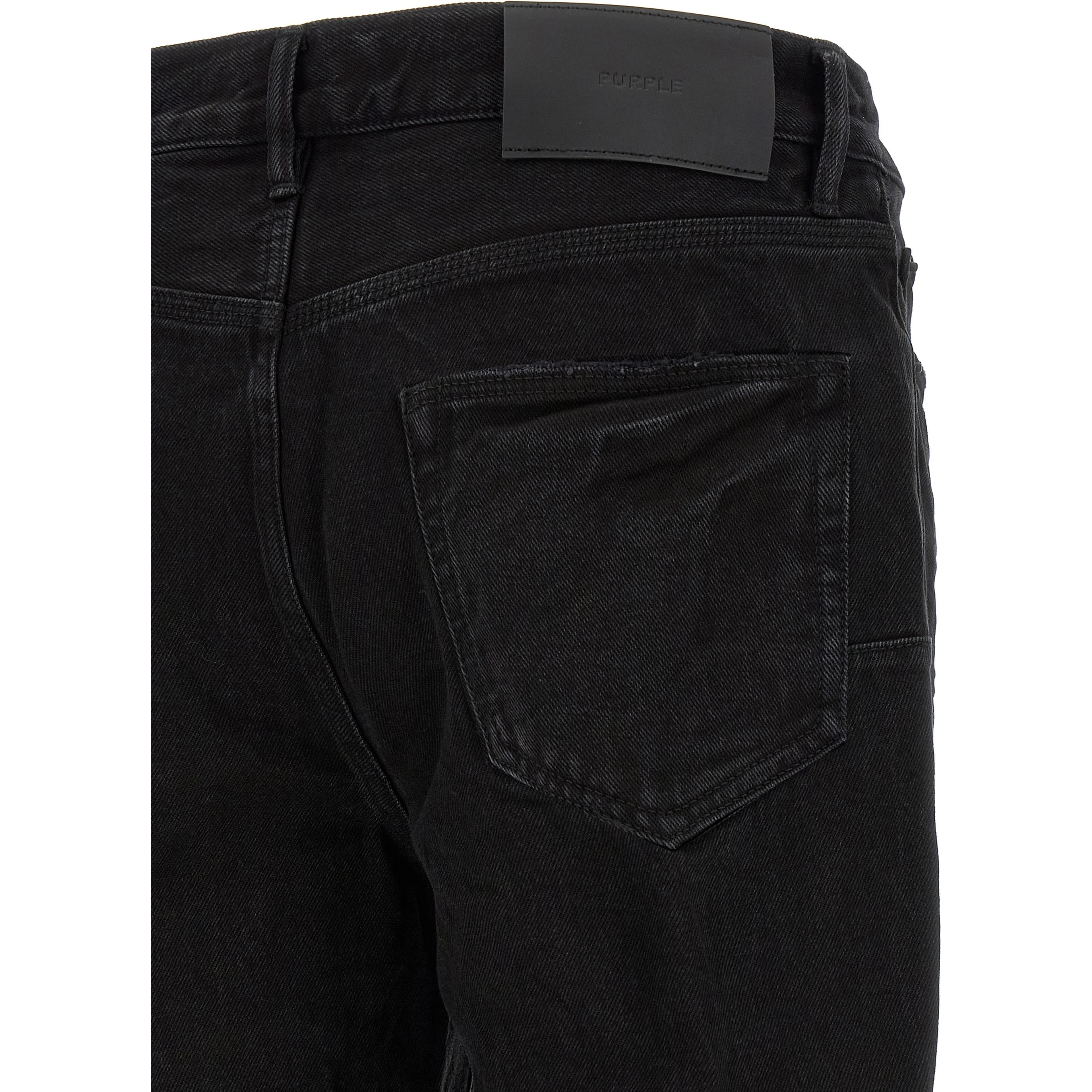 Black Cotton Flared Jeans