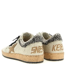 Beige Goatskin Low Top Sneakers