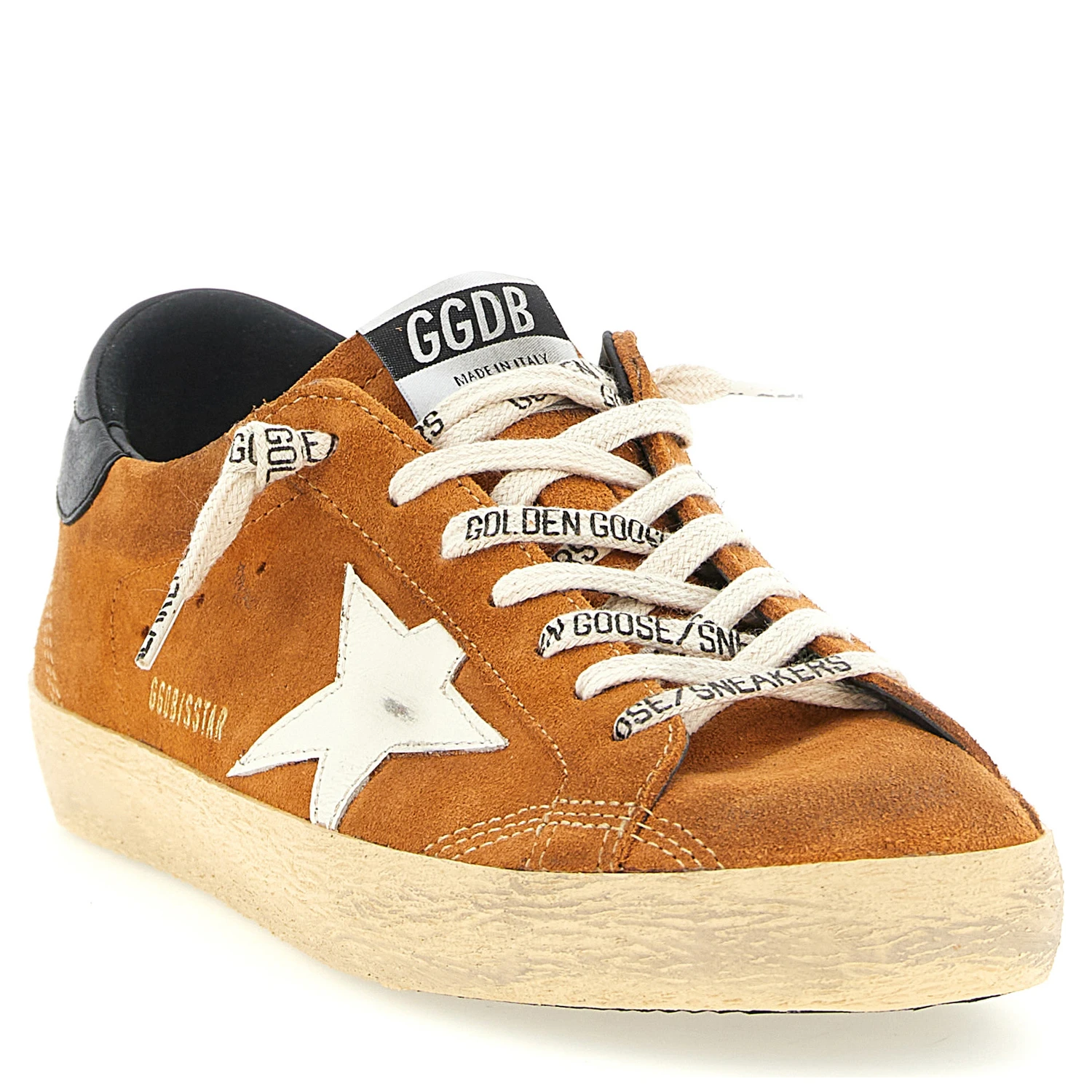 Orange Cowhide Low Top Sneakers