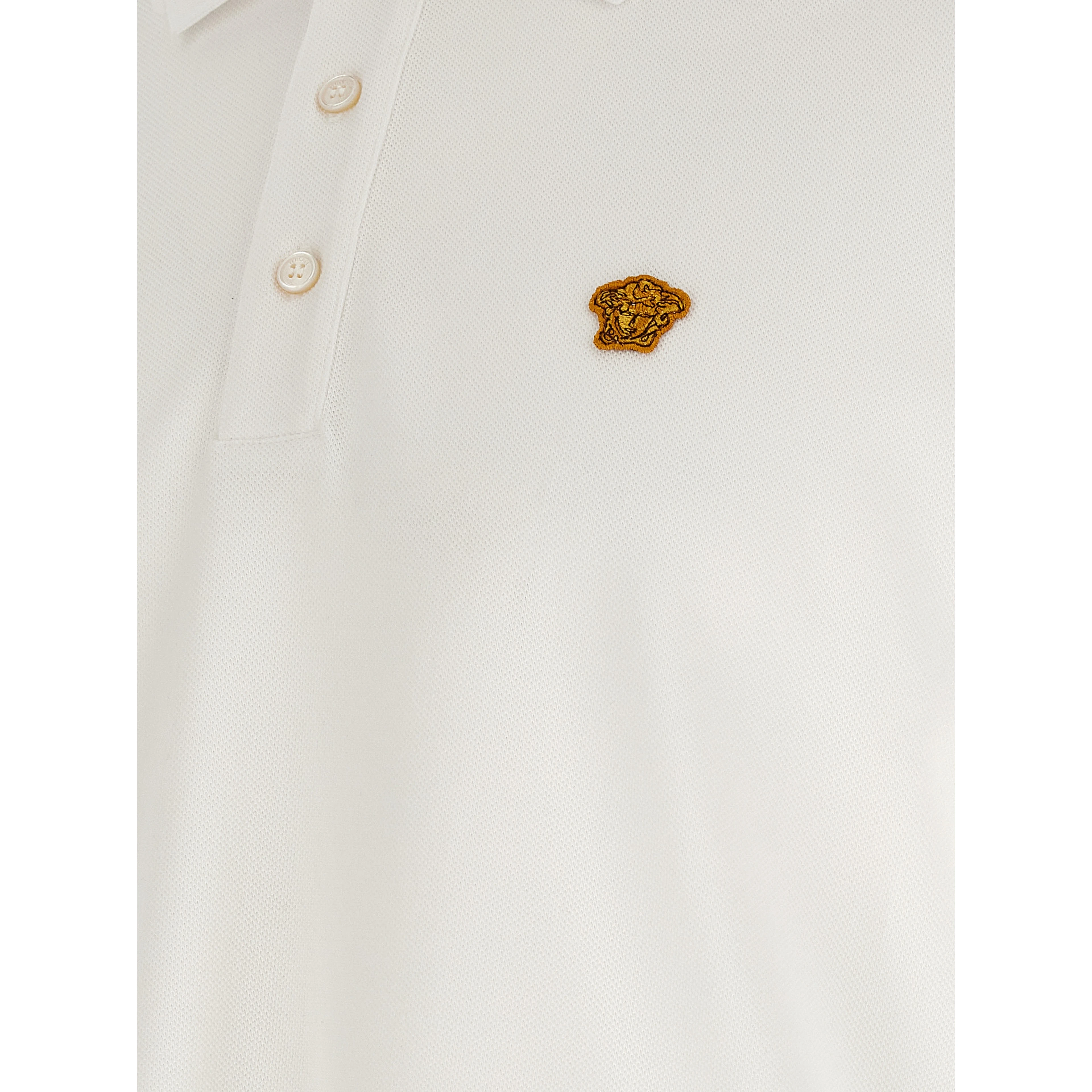 White Cotton Polo Shirt