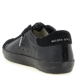 Black Cowhide Low Top Sneakers