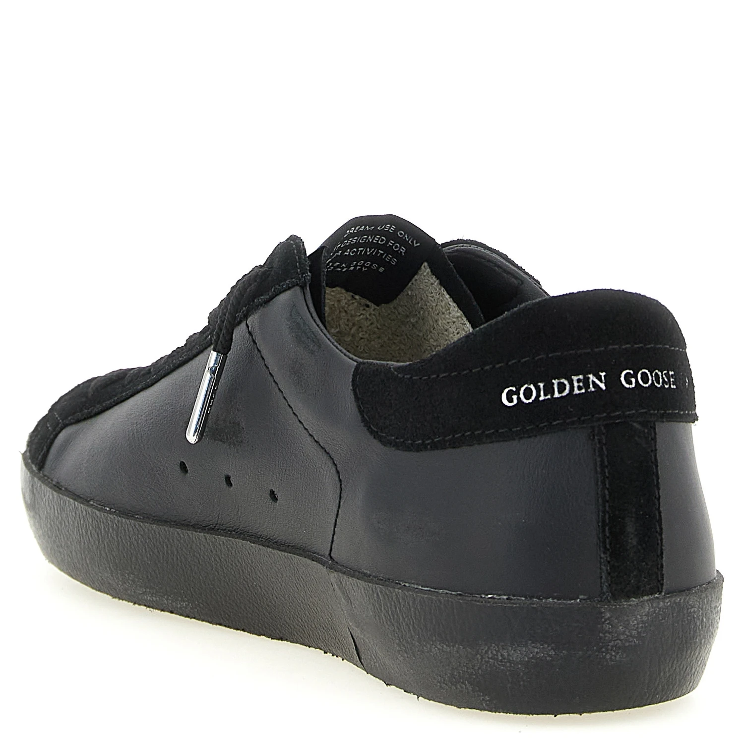 Black Cowhide Low Top Sneakers