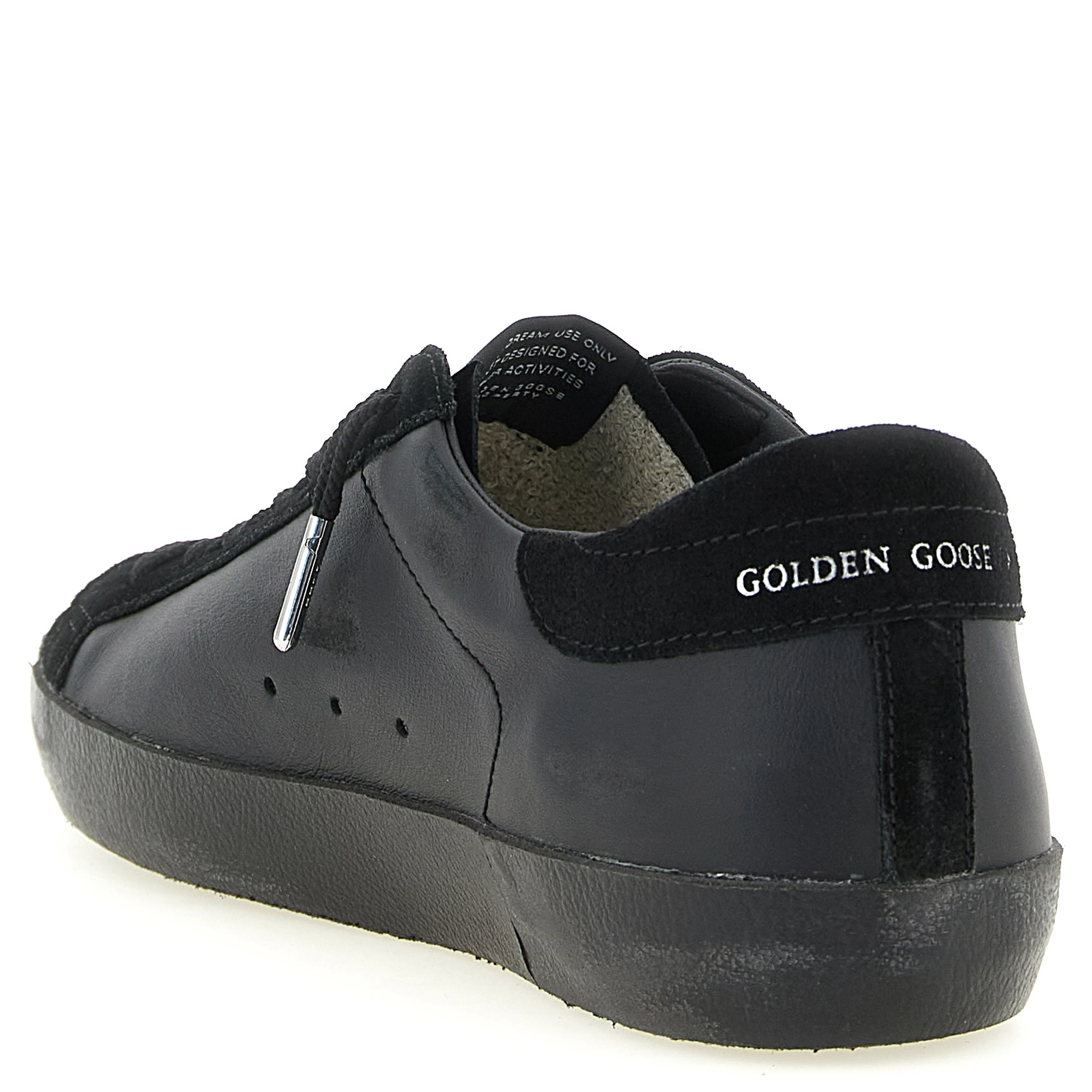 Black Cowhide Low Top Sneakers