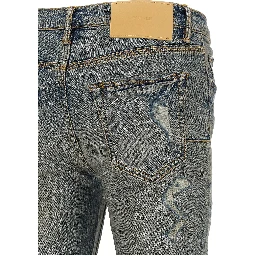 Blue Cotton Slim Fit Jeans