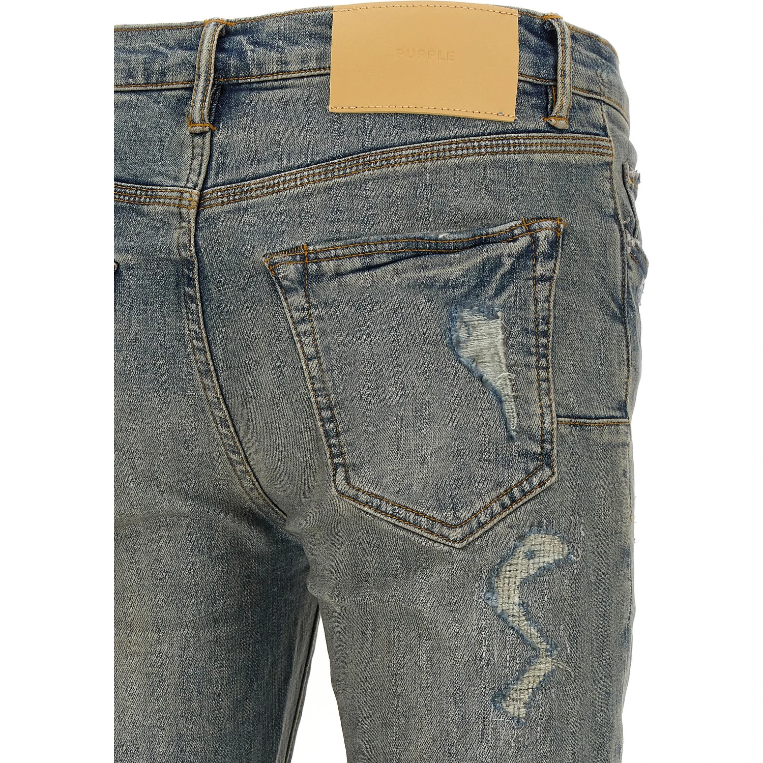 Blue Cotton Slim Fit Jeans