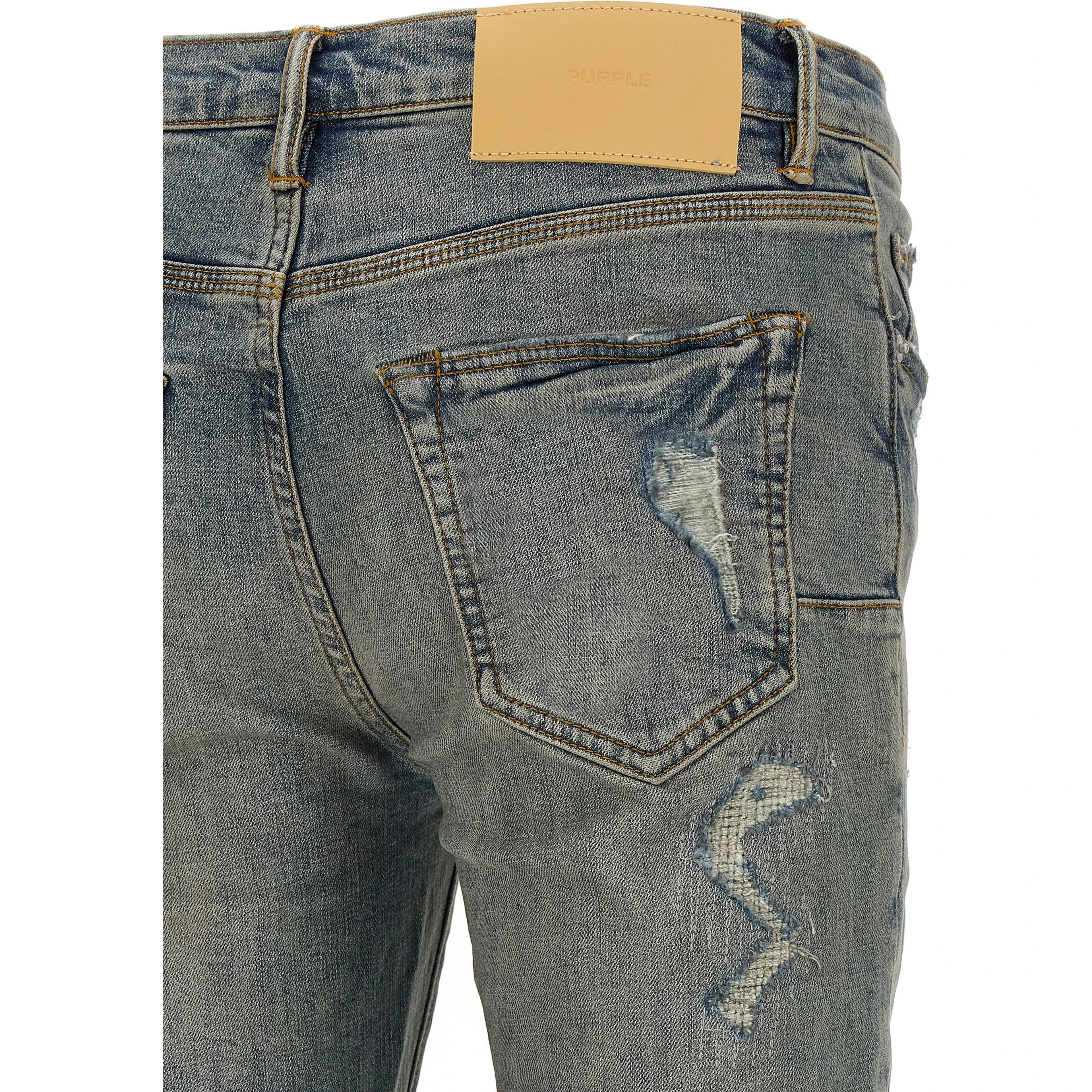 Blue Cotton Slim Fit Jeans